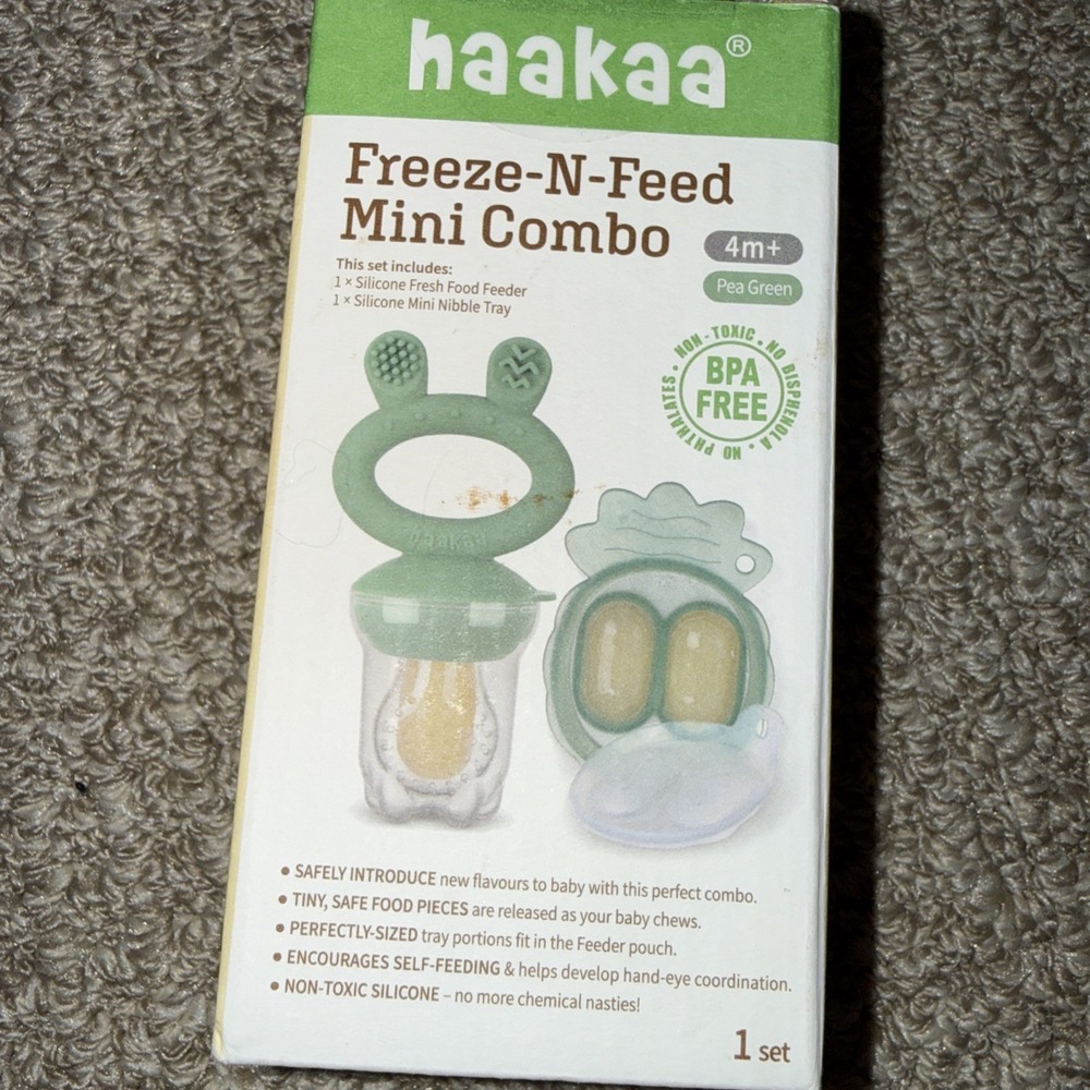 haakaa Silicone Freeze-N-Feed Mini Combo - Pea Green New